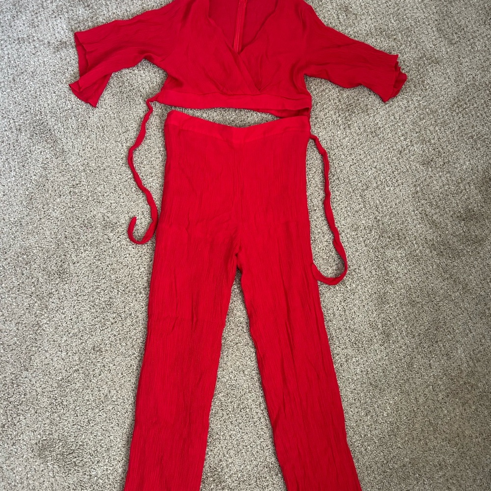 Petal & Pup Vibrant Red Jumpsuit